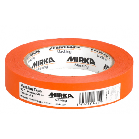 Mirka® - Masking Tape 90°C Orange Line - 24 mm
